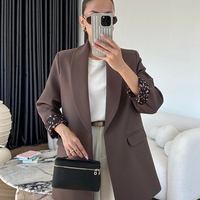 Mocha Tailored Blazer – Издължено кафяво сако
