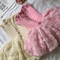 “ Angel Rosé Bloom Corset” Dress - butter