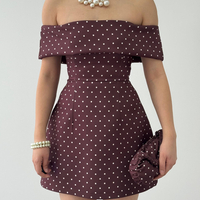 “Polka Chic” brown - Рокля