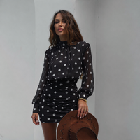 “ Paris Chic” black - Рокля на точки от шифон
