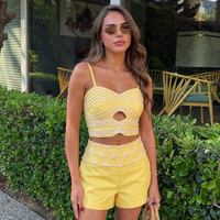 “Summer Glow” yellow – топ и къси панталони