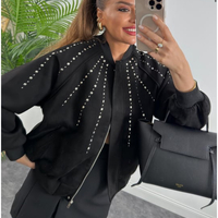 Bomber Chic  Black– яке/бомбър от набук с кабзи