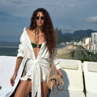 SUMMER WRAP Бяла риза-рокля