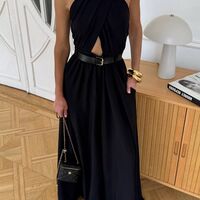 “HALTER ELEGANCE” black - гащеризон