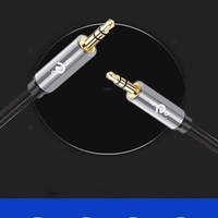 Аудио кабел KLGO, Жак 3.5 мм, AUX, М/М, 1м