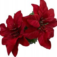 ЧЕРВЕНА ЗВЕЗДА НА ВИТЛЕЕМ В САКСИЯ ИЗКУСТВЕНО ЦВЕТЕ 15 СМ ДЕКОРАТИВНО