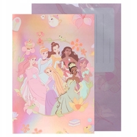 XXL ХОЛОГРАФСКА ПОДАРЪЧНА КАРТИЧКА  С ПЛИК С ПРИНЦЕСА, ФОРМАТ А4, ДЕТСКА, ДИСНИ