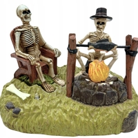 LED ДЕКОРАЦИЯ УКРАШЕНИЕ ХЕЛОУИН ФИГУРА ГОРЕЩ ОГЪН СКЕЛЕТИ КРАЙ ОГЪНЯ