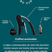 Комплект за вино L' Atelier Du Vin Sommelier set, 4бр, Oeno Collection, Черен