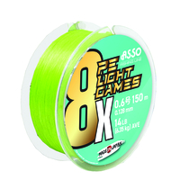 ASSO 8X PE LIGHT GAMES 150m FLUO GREEN