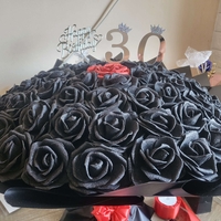 Вечен букет от 55 големи фоамени рози