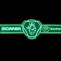 Светеща огледална табела за камион - СКАНИЯ - SKANIA V8 SUPER