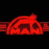 Светеща огледална табела за камион - МАН - MAN