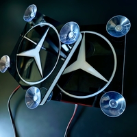 Двойни светещи 3D LED табели Мерцедес с лого за предно стъкло