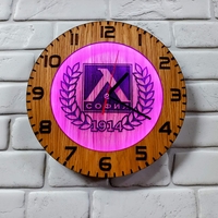 Стенен часовник - дървен с LED подсветка