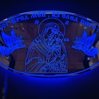 Елипсовидна огледална LED табела - 