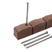 Ограничител за трева тип Римски камък, кафяв 120x7x8