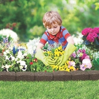 Ограничител за трева тип Римски камък, кафяв 120x7x8