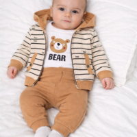 Комплект мече в бежово от 3 части