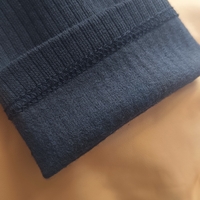 Тъмно син рипсов клин с лека вата