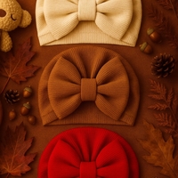 Бебешка шапка тип тюрбан 0-6 месеца