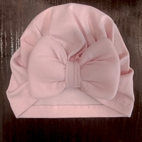 Бебешка шапка тип тюрбан 0-6 месеца