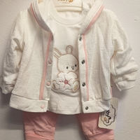 Комплект от 3 части  Бяло Зайче