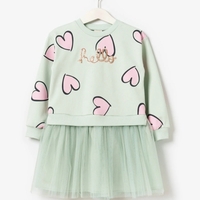 Рокля сърца в зелено