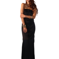 4 AM Slip Cowl-Back G-String Detail Gown