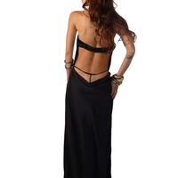 4 AM Slip Cowl-Back G-String Detail Gown