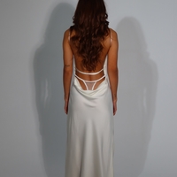 3 AM Slip Cowl-Back Thong Detail Gown