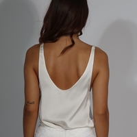 Second Skin U Neck Satin Tank Top