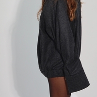 Backstage Wool Wide-Cuff Bomber Jacket