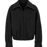 Backstage Wool Wide-Cuff Bomber Jacket