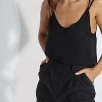 Shadows U Neck Sheer Tank Top
