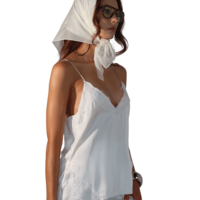 Left Undone Lace & Satin Camisole Top