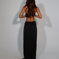Obscura U Shape Satin Maxi Skirt
