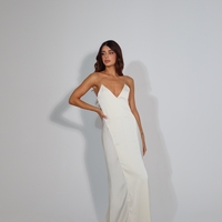 3 AM Slip Cowl-Back Thong Detail Gown