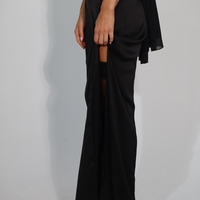 Obscura U Shape Satin Maxi Skirt