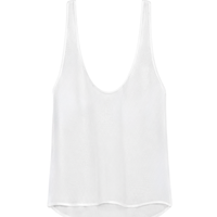 Wet Hours Sheer U Neck Tank Top in Ecru