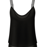 Shadows U Neck Sheer Tank Top