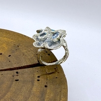 Пръстен с тюркоаз и син топаз