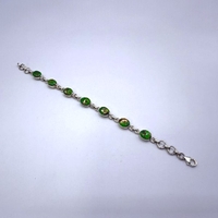 Сребърна гривна  с тюркоаз