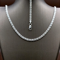 Сребърен синджир с елементи осмици