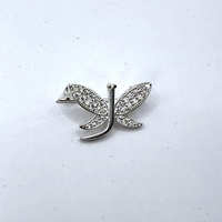 Брошка водно конче с циркони