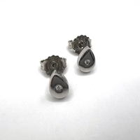 Сребърни обици с диаманти