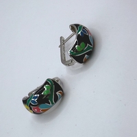 Комплект с цветен емайл и циркони