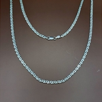 Сребърен синджир с елементи осмици