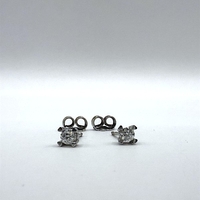 Сребърни обици с мойсанит