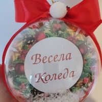 Коледна топка със снимка